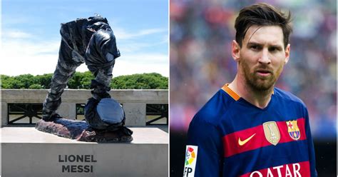 Messi News Vandals Destroy Iconic Statue Of Lionel Messi By Chopping