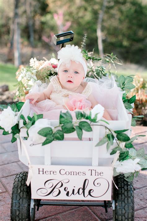 White Flower Girl Wagon Flower Girl Wagon Wagon For Wedding Baby