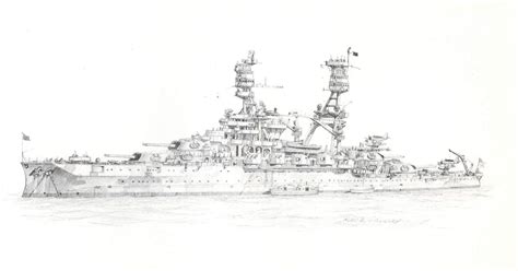 Battleship Missouri Coloring Page Pages Sketch Coloring Page