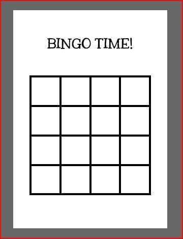 Or you can browse all bingo card templates below. 53 Bingo Card Template 4X4 Maker with Bingo Card Template 4X4 - Cards Design Templates
