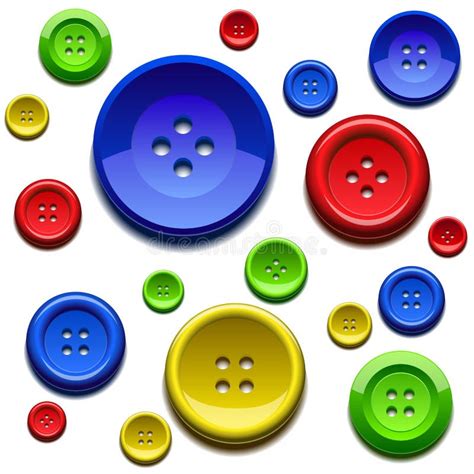 Set Of Color Buttons Vector Illustration Stock Vector Illustration