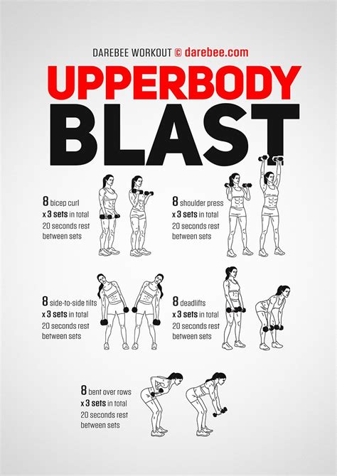 Upperbody Blast Workout By Darebee Workout Fitness Arms