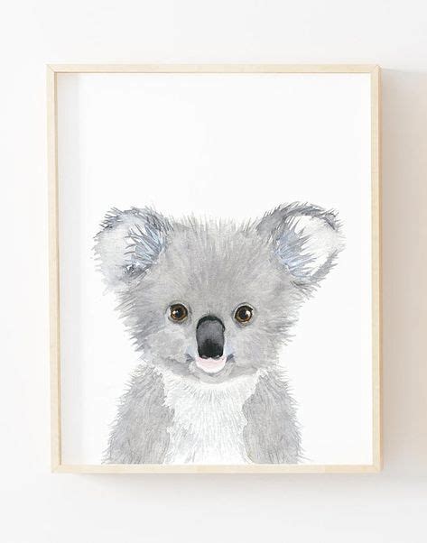 Watercolor Koala Nursey Print Australian Animals Nursery Koala
