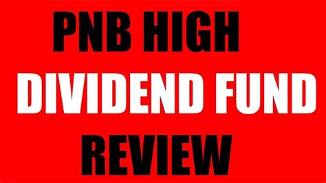 Pnb High Dividend Fund Review Youtube