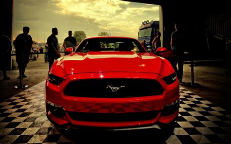 Wallpaper Ford Mustang Red Hd Widescreen High Definition Fullscreen