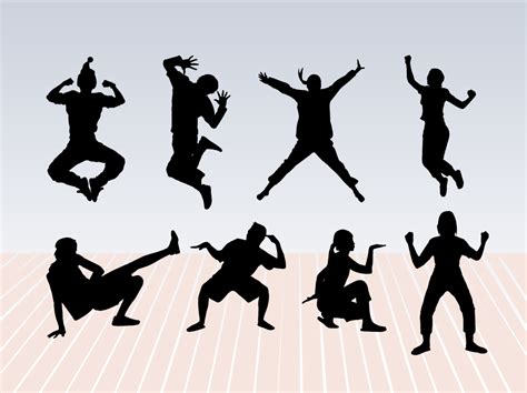 Dance Pose Silhouettes Vector Art And Graphics