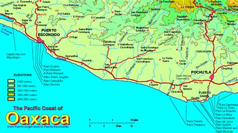 Huatulco Oaxaca Mexico Map