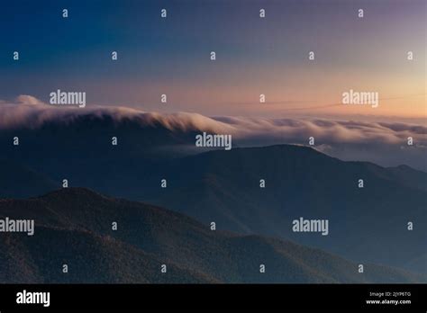 Mt Buller Sunset View In Australia Stock Photo Alamy