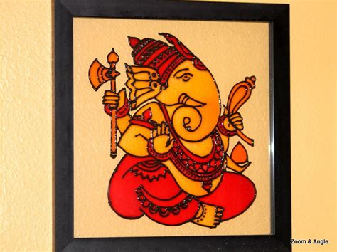 Lord Ganesha Glass Painting Glass Painting Patterns Glass Painting