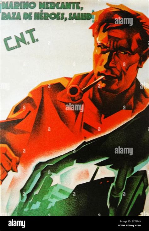 Cnt Anarchist Republican Propaganda Poster Supporting The Heroic