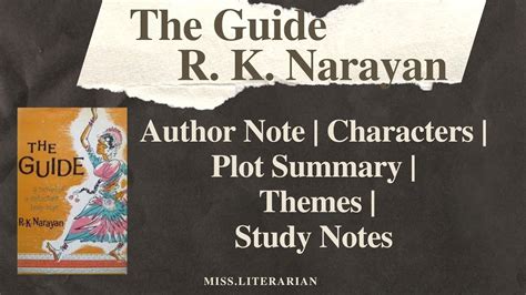 The Guide By Rk Narayan Characters Summary Themes Study Notes
