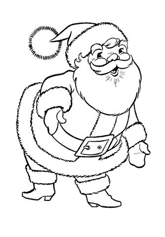 You will find santa claus with christmas gifts and in sleigh coloring sheets. A Great Santa Claus coloring page | SuperColoring.com