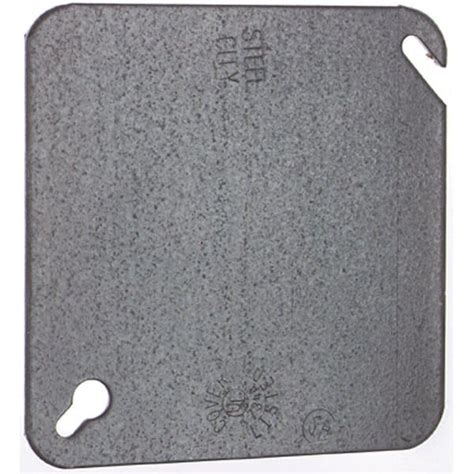 Steel City 4 In Square Metal Electrical Box Flat Cover 52c1 50r The