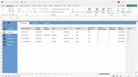 Ficha De Funcionarios Excel