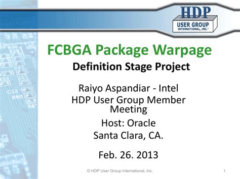 What does fcbga stand for in package? HDP_FCBGA_Warpage_MM_2_26_13