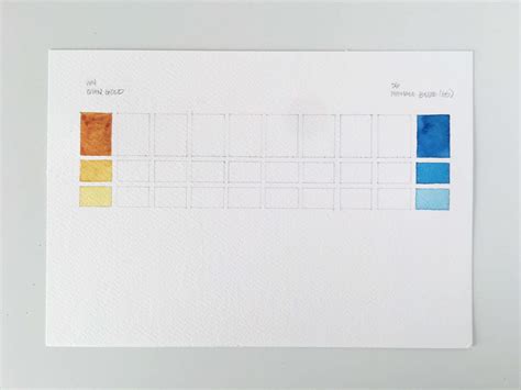 Types Of Watercolor Charts Type Two Color Mixing Chart