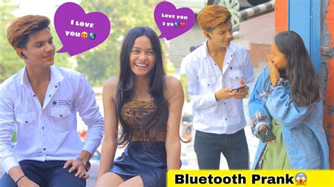 Bluetooth Prank Proposing And Cute Girls Epic Reaction Shahfaiz World Youtube