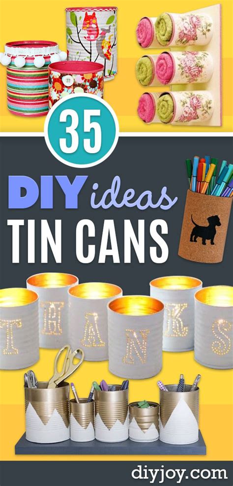 35 Creative Diy Ideas With Tin Cans Easy Arts Crafts Arts Crafts