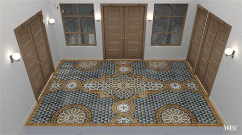 Moroccan Zillij Floor Tile Mosaic Mec Bespoke Luxury Mosaics