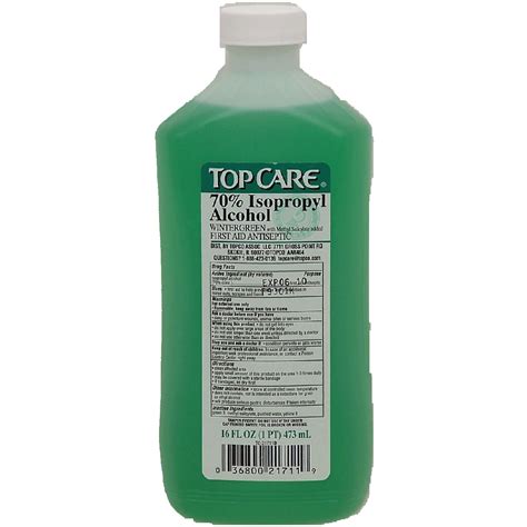 Top Care Percent Isopropyl Alcohol First Aid Antiseptic Wi Fl Oz