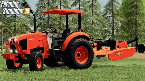 Mowing Grass With Kubota Roleplay Farming Simulator 19 Youtube