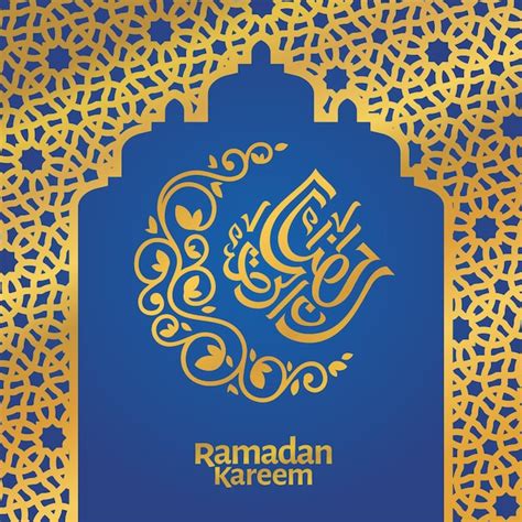 Premium Vector Ramadan Kareem Greeting Template Islamic Floral
