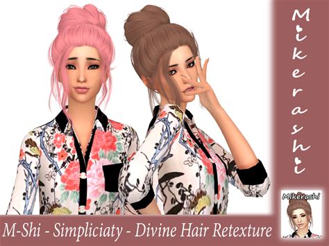 Mikerashi Simpliciaty`s Divine Hair Retextured Sims 4 Hairs
