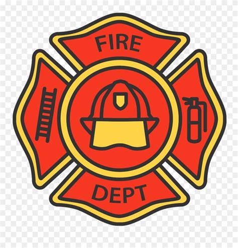 Firefighter Badge Png Picture Fireman Badge Outline Clipart 4173268