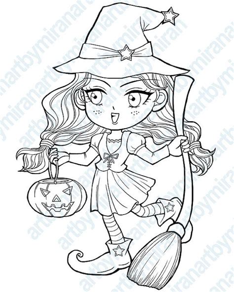 Anime Halloween Coloring Pages At Free Printable