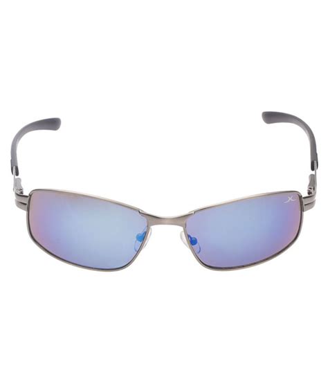 Vast Blue Rectangle Sunglasses 18575c26antiquesilverbluemirror Buy Vast Blue