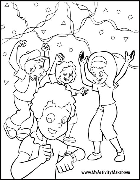 Cool coloring «new year's eve», which you can print on an a4 sheet or color online. New Years Eve Coloring Pages - Coloring Home