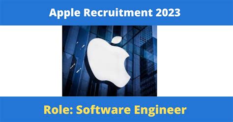 Apple Recruitment 2023 Apple Hiring Software Engineer Apply Now