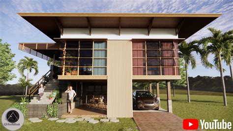 Elevated Tropical House Modern Bahay Kubo Inspired Flood Proof