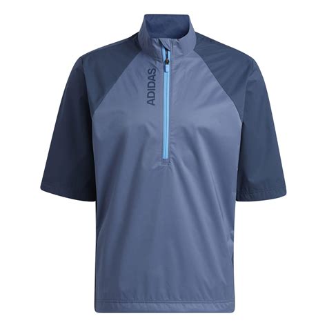 Adidas Provisional Lightweight Short Sleeve Golf Rain Jacket Navy