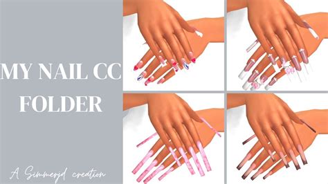 My Sims 4 Nail Cc Folder 100 Cc Nails Sims 4 Cc Sims 4 Nails