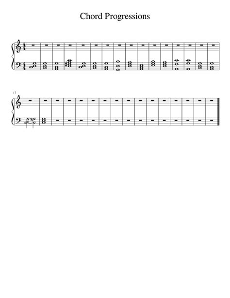 Chord Progressions Sheet Music For Piano Solo