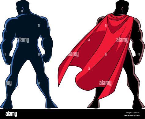 Superhero Back Silhouette Stock Vector Image And Art Alamy
