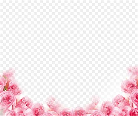 Wedding Invitation Flower Rose Pink Clip Art Rose Border Png Download