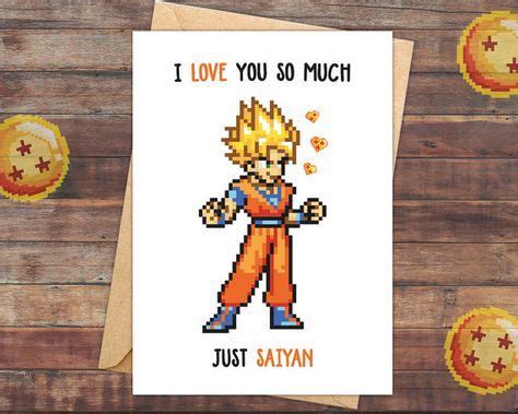 Kakarot from the title screen to 5 Geeky Valentine's Day cards | Valentine day cards, Nerdy valentines, Geek valentine