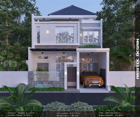 Denah Rumah Minimalis Modern Lebar Meter Lantai Arsitek Desain