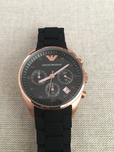 エンポリオアルマーニ腕時計レディースar5906ブラックダイアルスポーツクロノグラフ Armani Side