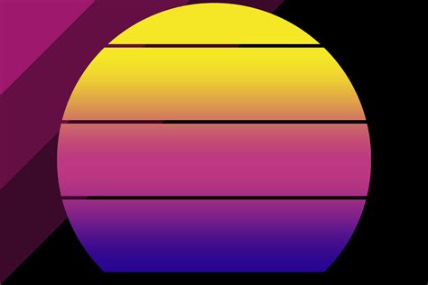 Retro Synthwave Sunset Background Graphic By Atlasart · Creative Fabrica