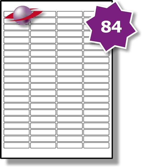 84 Per Pagesheet 5 Sheets 420 Sticky Labels Label Planet® White