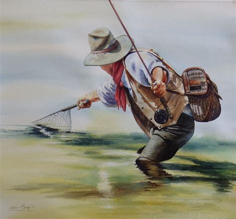 Original Watercolor Paintings - Fly Fishing & Cowboy Art - Nelson Boren