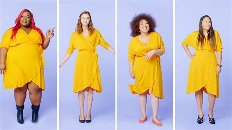 Watch Women Sizes 0 Through 28 Try On The Same Wrap Dress Body Talk