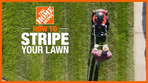 How To Stripe Your Lawn Lawn Mower Tips The Home Depot Youtube
