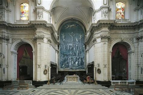 Italy Sicily Ragusa Catherdal Of Saint George Interior Apse And