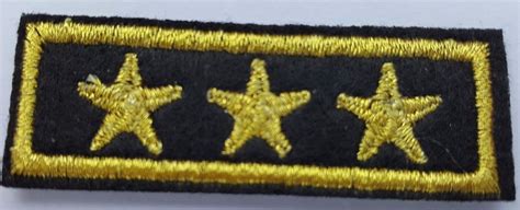 Military Ranks Style Embroidered Iron On Sew On Patches Badges