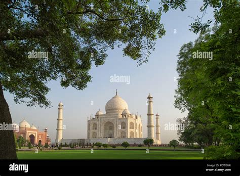 Beautiful Landscape Of The Taj Mahal From North Side Across The Yamuna