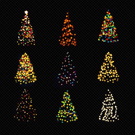 Christmas Tree Lights Bokeh Overlays